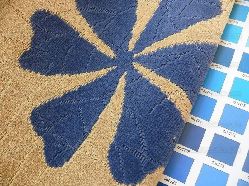 P1390393.jpg 3.5y Lee Jofa Marguerite Velvet Woven Flower & Star Velvet