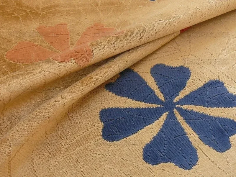 P1390394.jpg 3.5y Lee Jofa Marguerite Velvet Woven Flower & Star Velvet