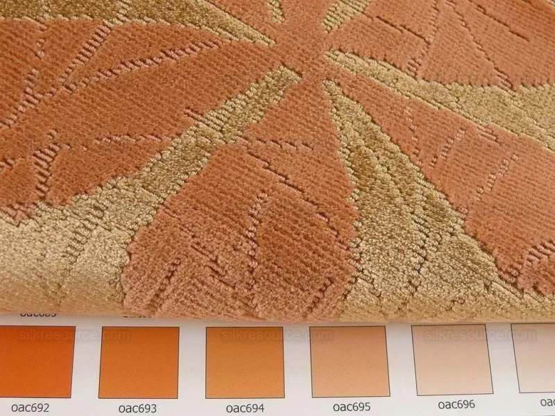 P1390395.jpg 3.5y Lee Jofa Marguerite Velvet Woven Flower & Star Velvet