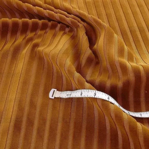 KRAVET DESIGN CUT VELVET STRIPE COGNAC GOLD BTY MSRP$169/Y!