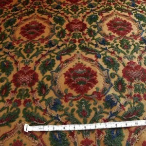 P1390411.jpg 0.75yard Kravet Couture Glycine 100%linen Velvet Red Burgundy Renaissance MSRP USD 275/Y