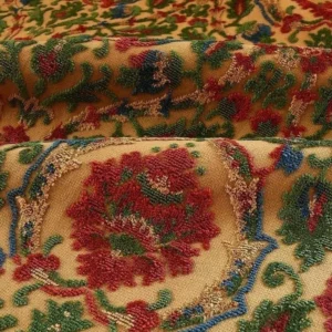 P1390413.jpg 0.75yard Kravet Couture Glycine 100%linen Velvet Red Burgundy Renaissance MSRP USD 275/Y