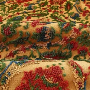 P1390414.jpg 0.75yard Kravet Couture Glycine 100%linen Velvet Red Burgundy Renaissance MSRP USD 275/Y
