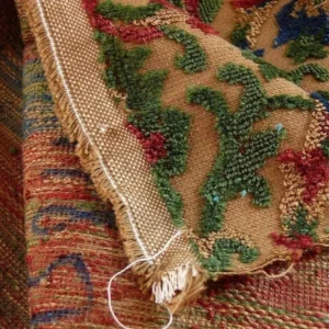 P1390416.jpg 0.75yard Kravet Couture Glycine 100%linen Velvet Red Burgundy Renaissance MSRP USD 275/Y