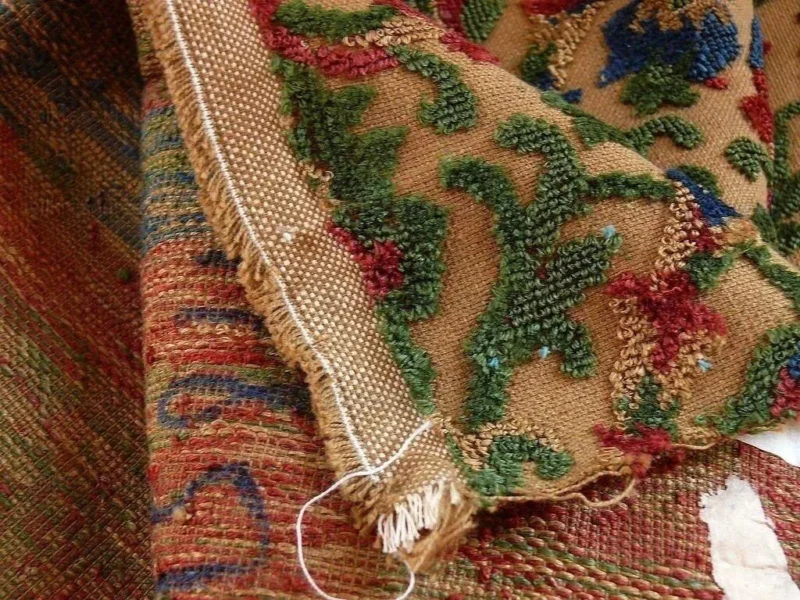 P1390416.jpg 0.75yard Kravet Couture Glycine 100%linen Velvet Red Burgundy Renaissance MSRP USD 275/Y