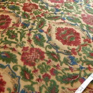 P1390417.jpg 0.75yard Kravet Couture Glycine 100%linen Velvet Red Burgundy Renaissance MSRP USD 275/Y