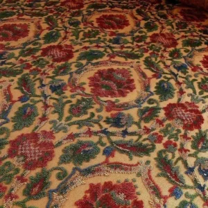 P1390418.jpg 0.75yard Kravet Couture Glycine 100%linen Velvet Red Burgundy Renaissance MSRP USD 275/Y