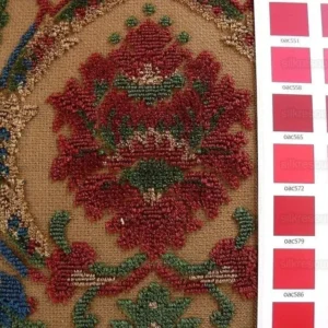 P1390420.jpg 0.75yard Kravet Couture Glycine 100%linen Velvet Red Burgundy Renaissance MSRP USD 275/Y