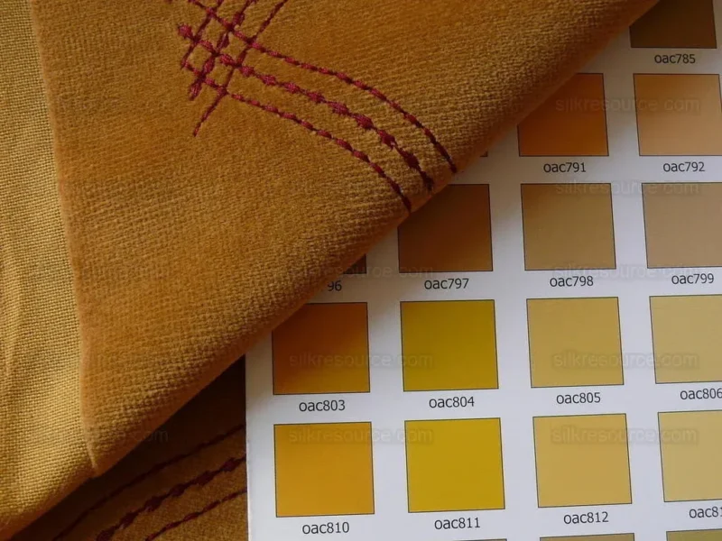 P1390472.jpg 4y Lee Jofa Lantana Velvet Gold Red Lattice Embroidery Cotton