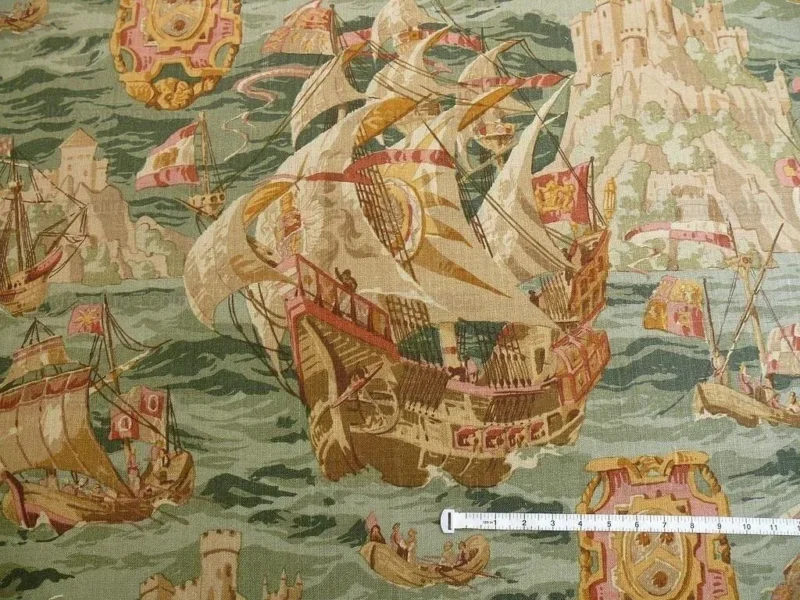 P1390534.jpg 1.375Y Lee Jofa Sixteenth Century Aegean Pacific Linen Print Bty MSRP USD 156/y