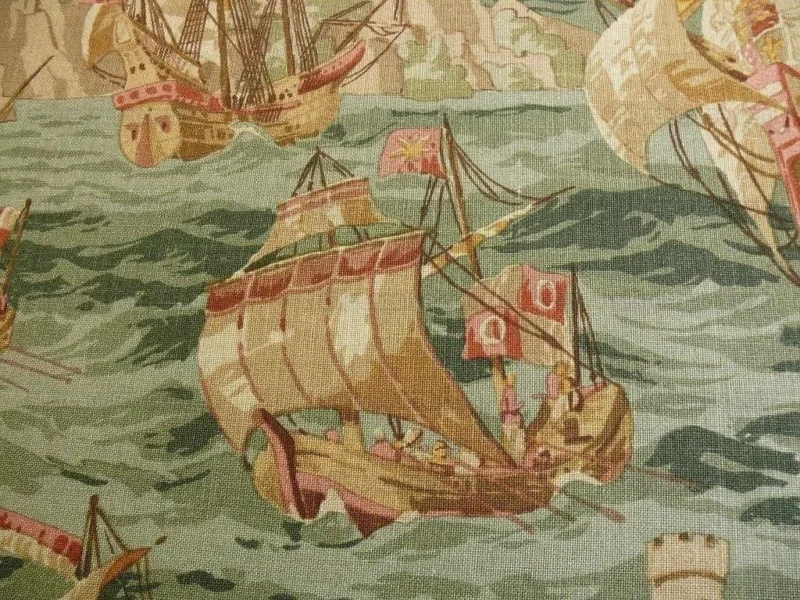 P1390536.jpg 1.375Y Lee Jofa Sixteenth Century Aegean Pacific Linen Print Bty MSRP USD 156/y