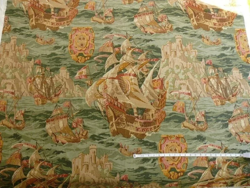 P1390543.jpg 1.375Y Lee Jofa Sixteenth Century Aegean Pacific Linen Print Bty MSRP USD 156/y