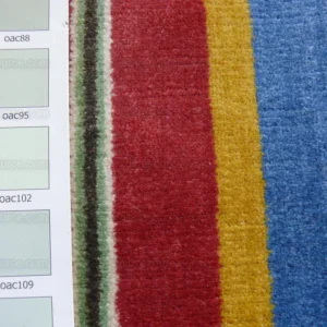 Lee Jofa Lino Rigato Velvet Linen Stripe - Red Blue Gold