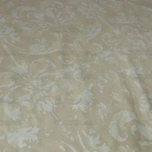 Peter Fasano Hand Printed Cotton Sandhurst Stried Damask Gold Cream Cotton Fortuny Style