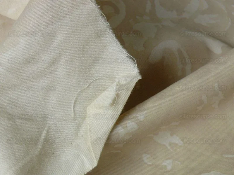 Peter Fasano Hand Printed Cotton Sandhurst Stried Damask Gold Cream Cotton Fortuny Style