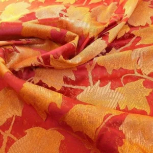 Lee Jofa/groundworks Japanese Maple Garnet Red Gold Silk Wabi Sabi MSRP USD296/yard