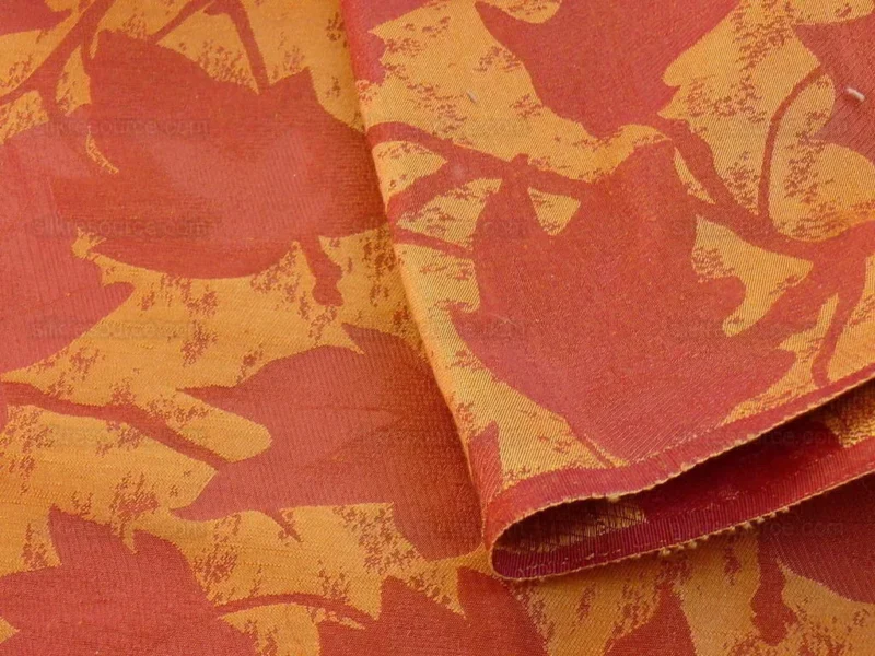 Lee Jofa/groundworks Japanese Maple Garnet Red Gold Silk Wabi Sabi MSRP USD296/yard