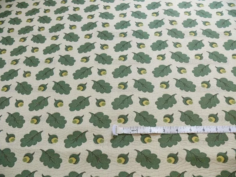 P1400454.jpg Bty Lee Jofa Oak Leaf Weave Acorn Matellasse Forest Green MSRP USD 2