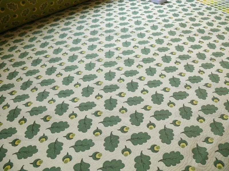 P1400460.jpg Bty Lee Jofa Oak Leaf Weave Acorn Matellasse Forest Green MSRP USD 2