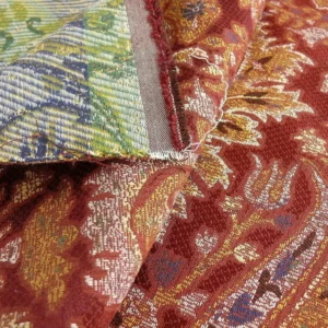 P1400480.jpg Lee Jofa San Pietro Paisley "crimson" Red Burgundy Blue Paisley