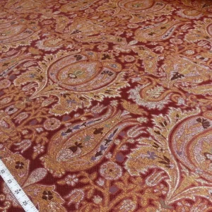 P1400485.jpg Lee Jofa San Pietro Paisley "crimson" Red Burgundy Blue Paisley