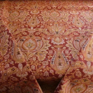 P1400488.jpg Lee Jofa San Pietro Paisley "crimson" Red Burgundy Blue Paisley