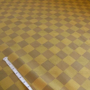 P1400513.jpg Lee Jofa Stereopticon Check "gold" Greige Check Silk+wool Bty MSRP USD196/y