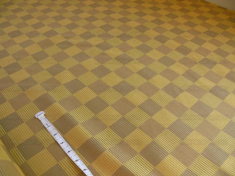 P1400513.jpg Lee Jofa Stereopticon Check "gold" Greige Check Silk+wool Bty MSRP USD196/y