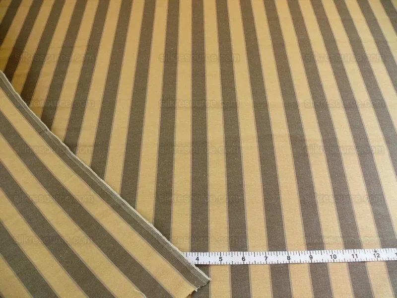 P1400574.jpg Lee Jofa Penrith Stripe Sand/tan Grey Charcoal & Gold Stripe Silk Linen MSRP USD 236/Y