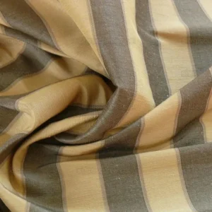 P1400576.jpg Lee Jofa Penrith Stripe Sand/tan Grey Charcoal & Gold Stripe Silk Linen MSRP USD 236/Y
