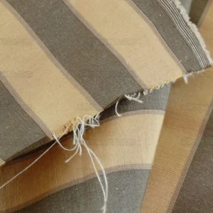 P1400577.jpg Lee Jofa Penrith Stripe Sand/tan Grey Charcoal & Gold Stripe Silk Linen MSRP USD 236/Y