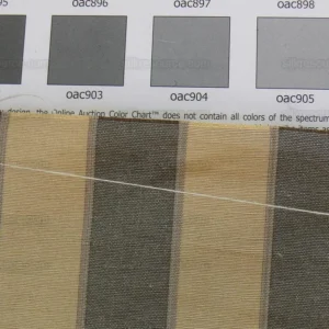 P1400578.jpg Lee Jofa Penrith Stripe Sand/tan Grey Charcoal & Gold Stripe Silk Linen MSRP USD 236/Y