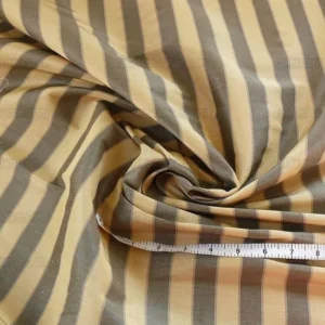 P1400580.jpg Lee Jofa Penrith Stripe Sand/tan Grey Charcoal & Gold Stripe Silk Linen MSRP USD 236/Y