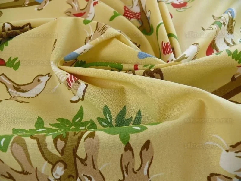 P1400605.jpg Lee Jofa Spring Fever Nursery Print Bunny Dog Cat Lemon Yellow B