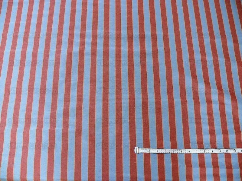 P1400671.jpg Lee Jofa Penrith Stripe Ruby/sky Blue & Rose Red Stripe Linen Silk MSRP USD 236/Y