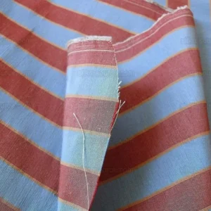 P1400672.jpg Lee Jofa Penrith Stripe Ruby/sky Blue & Rose Red Stripe Linen Silk MSRP USD 236/Y