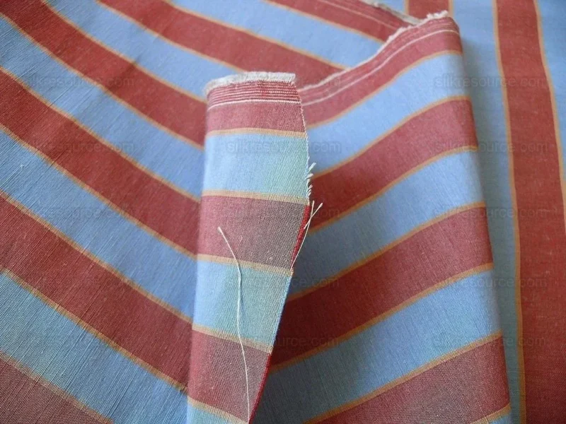 P1400672.jpg Lee Jofa Penrith Stripe Ruby/sky Blue & Rose Red Stripe Linen Silk MSRP USD 236/Y