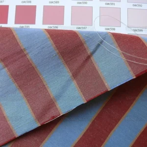 P1400675.jpg Lee Jofa Penrith Stripe Ruby/sky Blue & Rose Red Stripe Linen Silk MSRP USD 236/Y