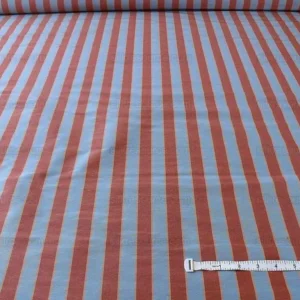 P1400676.jpg Lee Jofa Penrith Stripe Ruby/sky Blue & Rose Red Stripe Linen Silk MSRP USD 236/Y