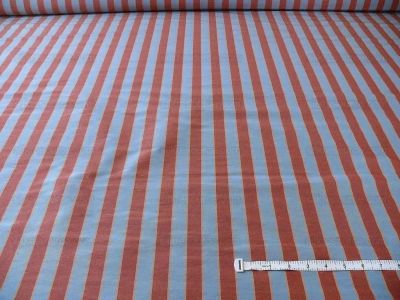 P1400676.jpg Lee Jofa Penrith Stripe Ruby/sky Blue & Rose Red Stripe Linen Silk MSRP USD 236/Y