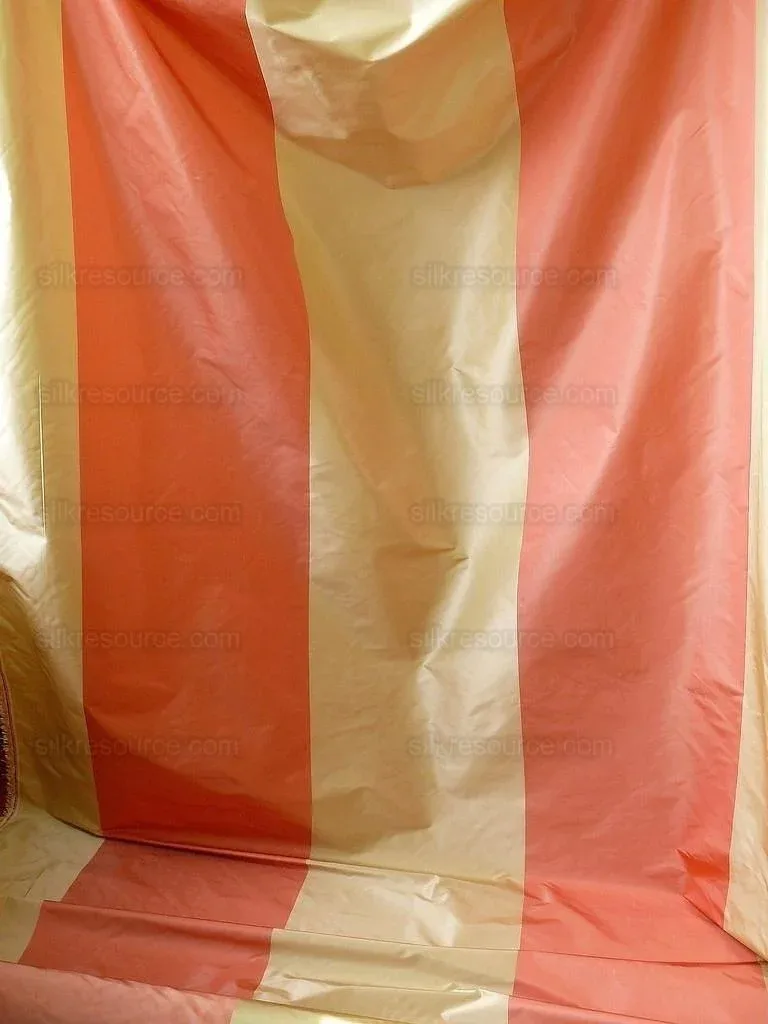 P1400876.jpg By yard Lee Jofa Tennyson Stripe "rose" Wide Stripe Silk Taffeta Pink MSRP USD 256/Y