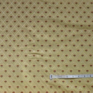 P1400964.jpg Kravet Tulips Red On Yellow Lattice Silk Lampas Bty MSRP USD 198/Y