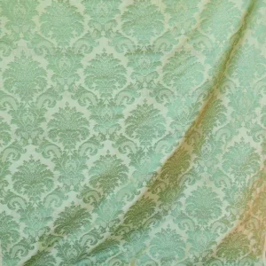 P1410062.jpg Lee Jofa Scala Silk Damask Willow Spring Green Classic Silk Bty