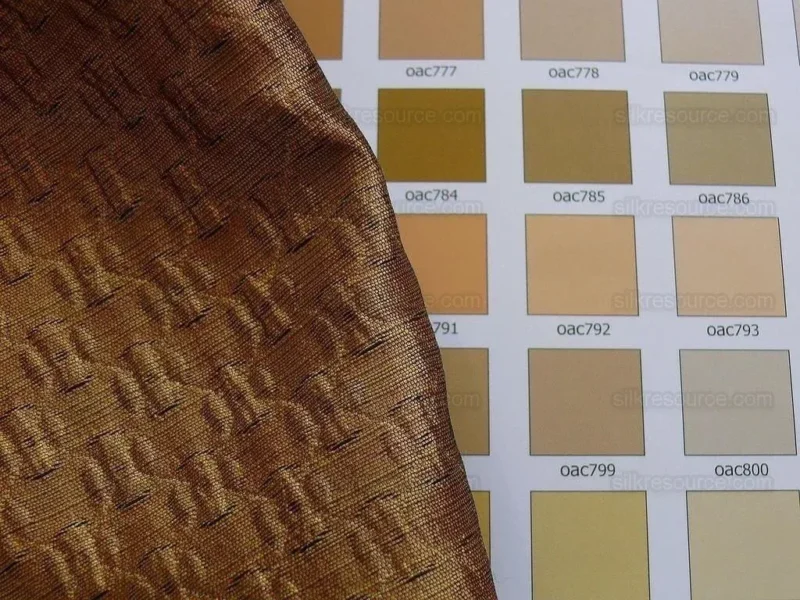 P1410074.jpg By yard Lee Jofa Zen Silk "gold" Copper Red Silk Mini Plum Flower