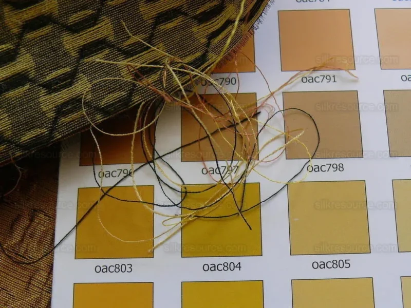 P1410077.jpg By yard Lee Jofa Zen Silk "gold" Copper Red Silk Mini Plum Flower