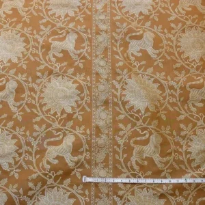 P1410081.jpg By Yd Lee Jofa Kalabagh Weave Curry Burnt Gold Tiger Sniffs Rose MSRP USD 259/y Border One Side