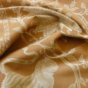 P1410082.jpg By Yd Lee Jofa Kalabagh Weave Curry Burnt Gold Tiger Sniffs Rose MSRP USD 259/y Border One Side