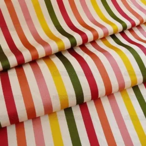 LEE JOFA GLENTWORTH COPPER CANDY RED GREEN YELLOW STRIPE SILK BT LEE JOFA GLENTWORTH COPPER CANDY RED GREEN YELLOW STRIPE SILK BT