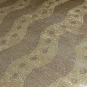 LEE JOFA TIVOLI MOIRE RIVER CURVY STRIPE "TAUPE" GREY SILVER LEE JOFA TIVOLI MOIRE RIVER CURVY STRIPE "TAUPE" GREY SILVER