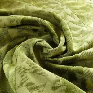 P1410515.jpg 3 Yd Lee Jofa Calypso Velvet Olive Green Jazzy Cut Velvet Rp296y